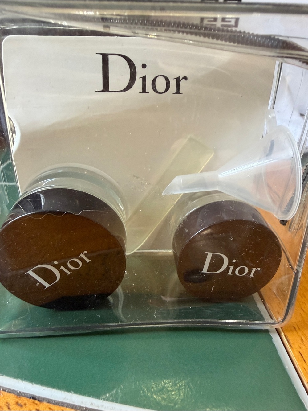 Dior Skincare Jars - Brown Caps with Clear Case
